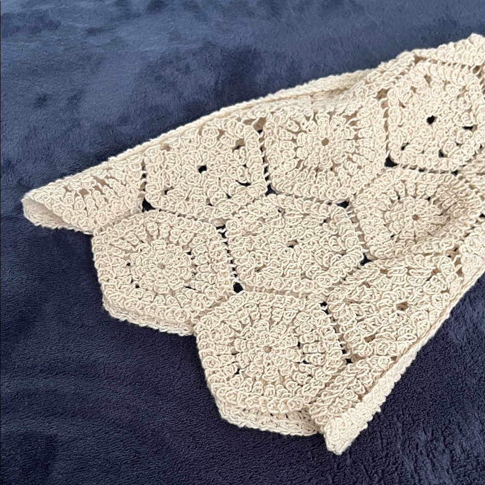 48# Boho NWOT Cream Crochet Sweater - Picture 9 of 11